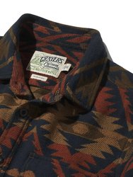 Southwestern Stonewashed Shirt Jacket