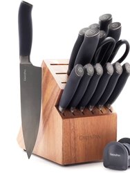 16-Piece Titanium Ultimate Cutlery Knife Block Set