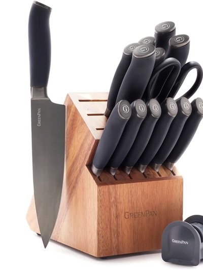 Greenpan 16-Piece Titanium Ultimate Cutlery Knife Block Set product