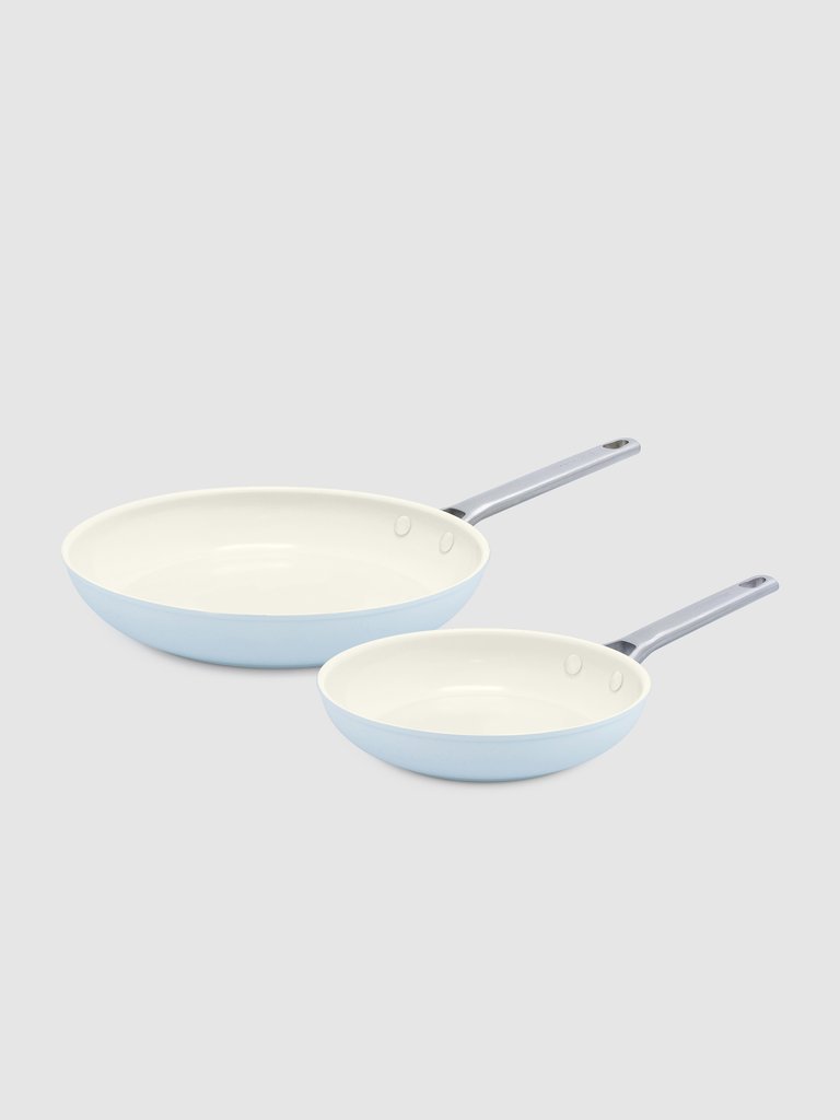 Padova Ceramic 8" & 10" Open Frypan Set - Light Blue