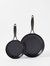 Venice Pro Noir Ceramic Non-Stick Frypan, Set of 2 (8"+10")