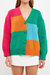 Abstract Colorblock Cardigan