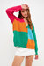 Abstract Colorblock Cardigan - Multi