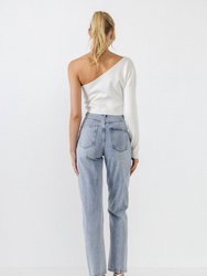 Asymmetric Wrap Jeans