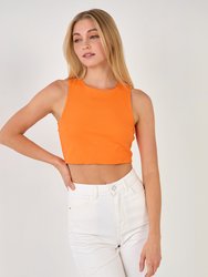 Back Schrunchie Tank Top - ORANGE