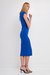 Cap Sleeve Front Haltered Midi Dress