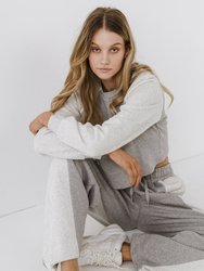 Color-block Loungewear Top - Heather Grey