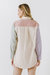 Colorblock Linen Long Shirt