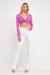 Front Twist Cropped Long Sleeve Top