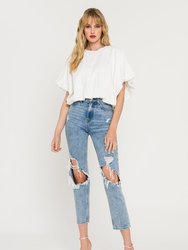 High-Low Cropped T-Shirt