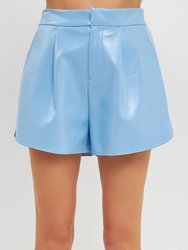 High-Waisted Faux Leather Shorts