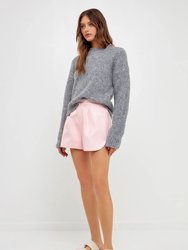 High-Waisted Faux Leather Shorts