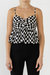 Knotted Checker Print Top