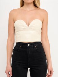 Leather Bustier Top