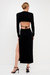 Long Sleeve Open-Back Maxi Dress