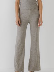 Loungewear Knit Pants - Light Heather Grey