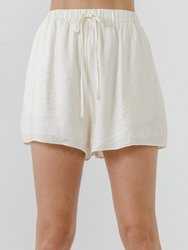 Oversized Linen Shorts