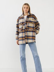 Oversized Plaid Shacket with Pockets