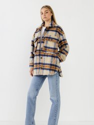 Oversized Plaid Shacket with Pockets