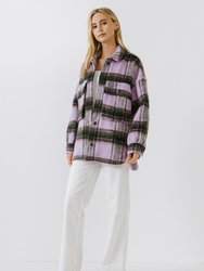 Oversized Plaid Shacket with Pockets