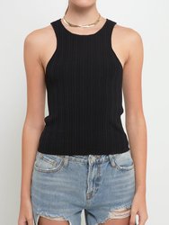 Ribbed Racer Back Slick Tank