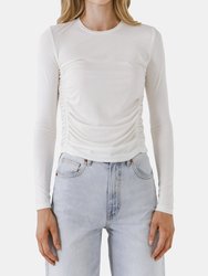 Ruched Side Knit Top