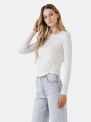 Ruched Side Knit Top