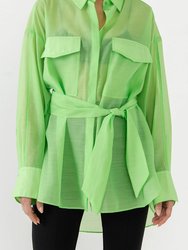 Sheer Overshirts - Green