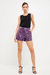 Shiny PU Shorts - Purple