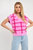 Striped Oversize Sweater Vest - Fuchsia Combo