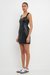 Sweetheart Leather Mini Dress