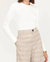 Ambar Twist Back Sweater Knit Top In White - White