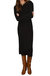 Honor Sweater Knit Midi Dress In Blk - Blk