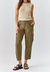 Izzy Cargo Barrel Pants In Deep Olive - Deep Olive