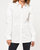 Jenny Smocked Poplin Shirt In White - White