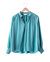 Larissa Smocked Cuff Blouse In Teal - Teal