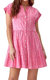 Laurel Shibori Dress In Fuchsia - Fuchsia