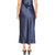 Linda Satin Cowl Neck Slip Maxi Dress In Navy