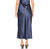 Linda Satin Cowl Neck Slip Maxi Dress In Navy