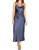 Linda Satin Cowl Neck Slip Maxi Dress In Navy - Navy