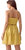 Llana Eyelet Pineapple Mini Dress In Golden Yellow