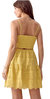 Llana Eyelet Pineapple Mini Dress In Golden Yellow