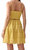 Llana Eyelet Pineapple Mini Dress In Golden Yellow