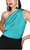 Rita One Shoulder Top In Lake Teal