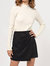 Sarai Pleat Mini Skirt In Black - Black