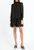 Traci Smocked Neck Burnout Dress In Black/gold