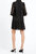 Traci Smocked Neck Burnout Dress In Black/gold