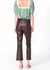 Vegan Leather Crop Pants In Chocolate