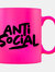 Grindstore Anti Social Mug (Pink/Black) (One Size)