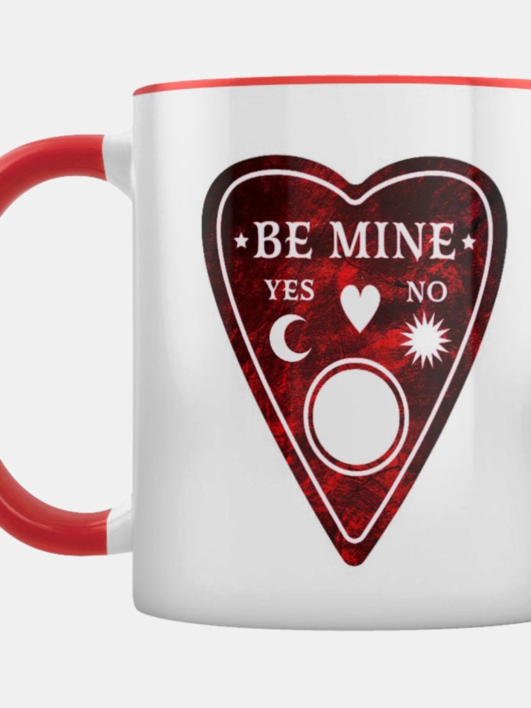 Grindstore Be Mine Planchette Inner Two Tone Mug (White/Red) (One Size) - White/Red